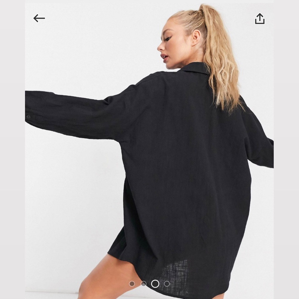 Asos Design Textured Button Through Beach Shirt I… - image 3